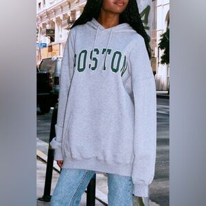Brandy Melville Gray Boston Hoodie